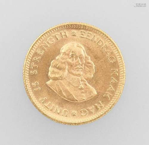 Gold coin, 1 Rand, South Africa, 1972