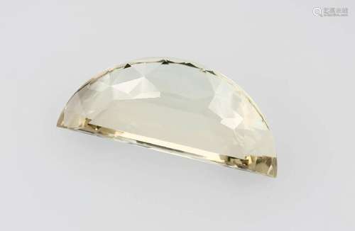 Semi round bevelled citrine