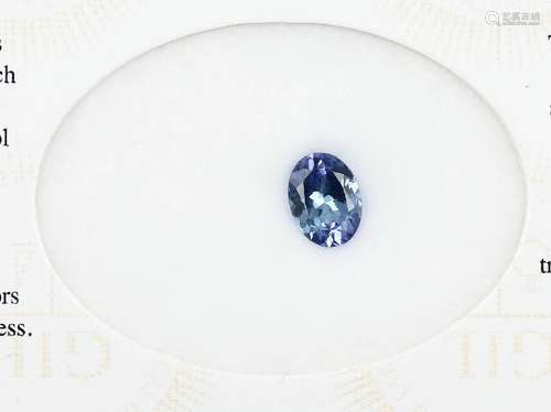 Loose oval bevelled tanzanite