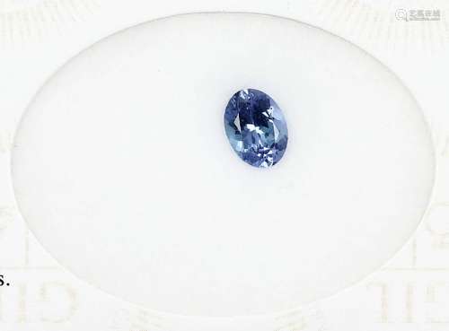 Loose oval bevelled tanzanite