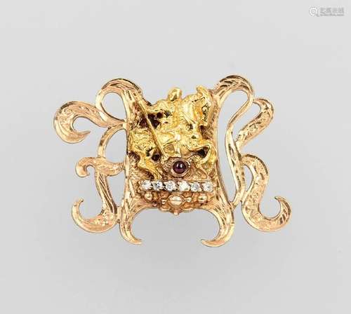 18 kt gold applique, approx. 1900