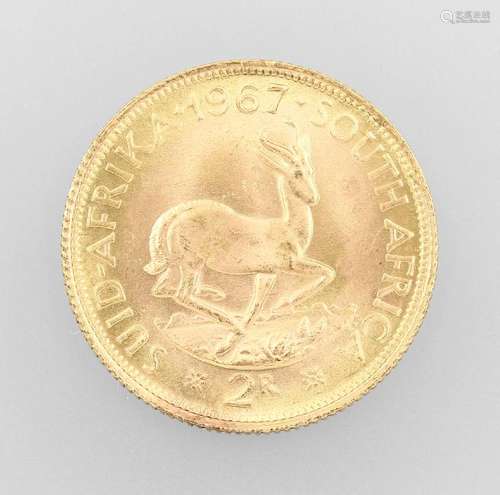 Gold coin, 2 Rand, South Africa, 1967