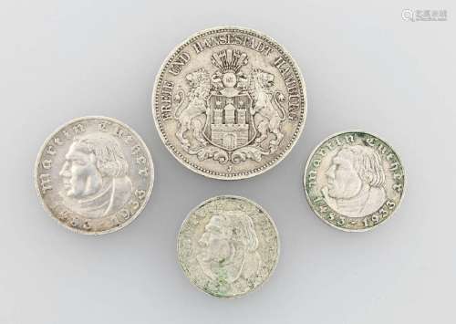 Lot 4 silver coins