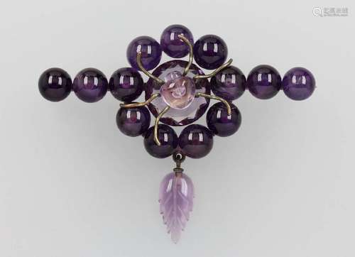 Brooch with amethysts, Idar Oberstein approx. 1880s