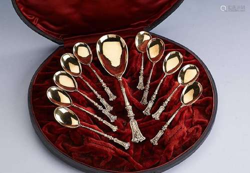 Ice cutlery for 10 persons, german Bruckmann &Söhne