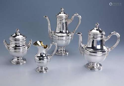 4-part coffee- and teaset, France approx. 1900