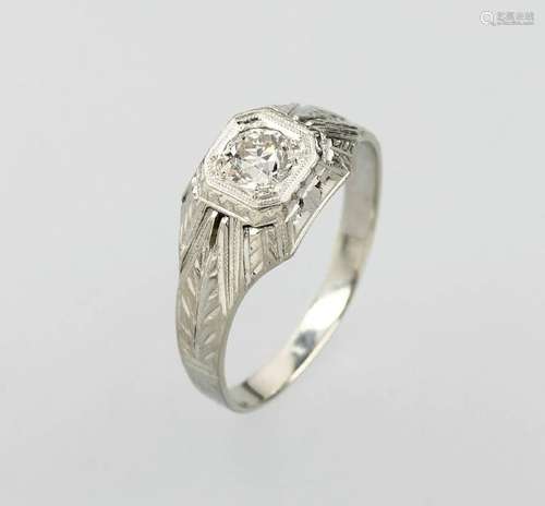 Art-Deco ring with diamond