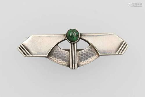 Art Nouveau brooch with malachite, probably Pforzheim