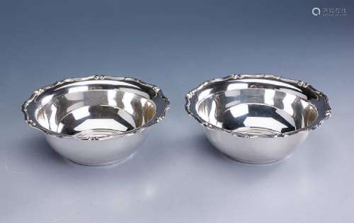 Pair of bowls, 800 silver