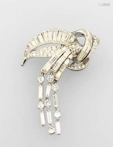 Brooch with rhine stones, West Germany approx.1955/60