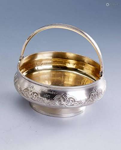 Bowl, 84er silver partly gilded, Russia/Petersburg