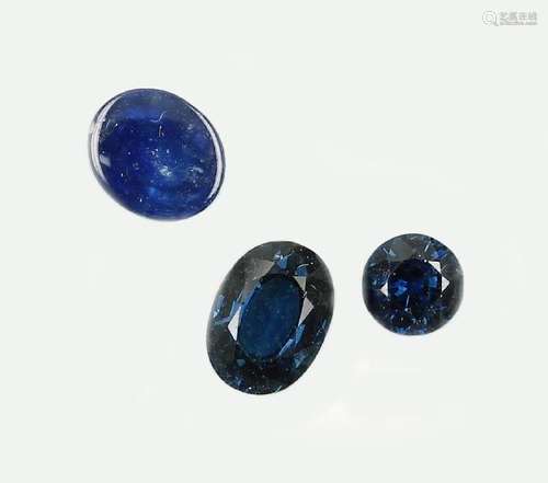 Lot 3 loose sapphires