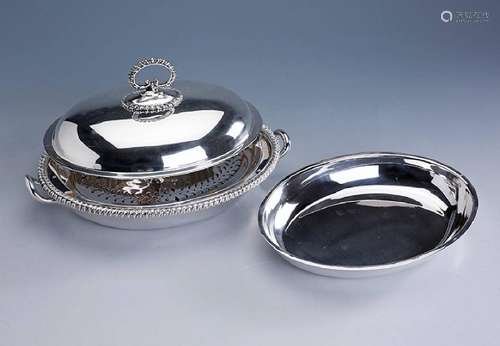 Cover bowl with inserts, England, Sheffield 1915