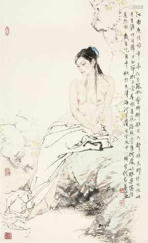 何家英（b.1957） 相思 镜心 设色纸本