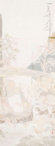 田黎明（b.1955） 高士图 镜心 设色纸本