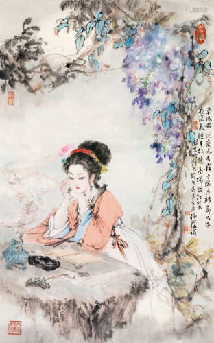 白伯骅（b.1944） 琵琶行 镜心 设色纸本