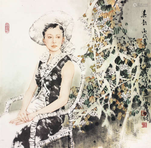 吕广欣（b.1950） 春韵 镜心 设色纸本