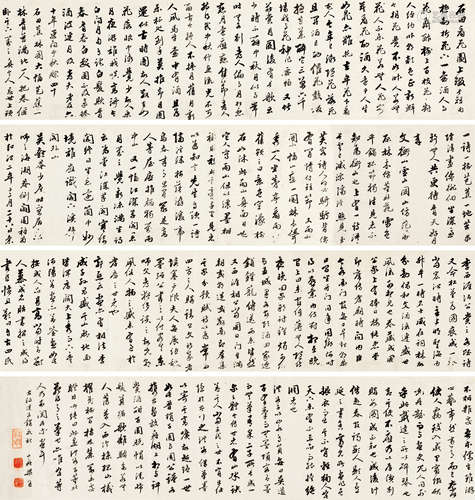 梁同书（1723～1815） 书法 手卷 水墨绢本