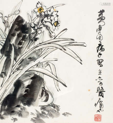 黄胄（1925～1997） 水仙 镜心 设色纸本