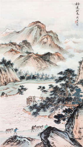 周怀民（1906～1996） 祁连山色 立轴 设色纸本
