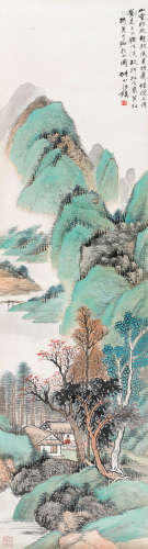 汪琨（1877～1946） 秋山图 立轴 设色纸本