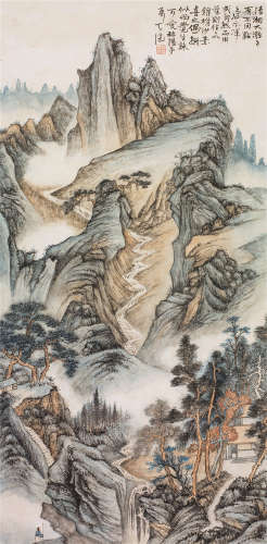 贺天健（1891～1977） 山水 镜心 设色纸本