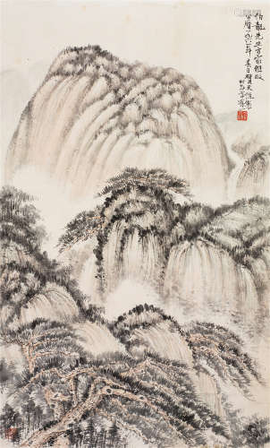 贺天健（1891～1977） 山水 镜心 设色纸本