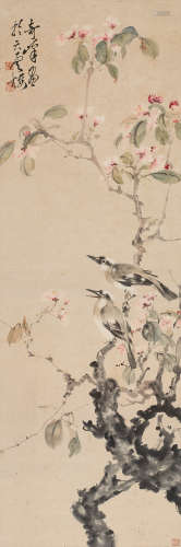 高奇峰（1889～1933） 花鸟 镜心 设色纸本