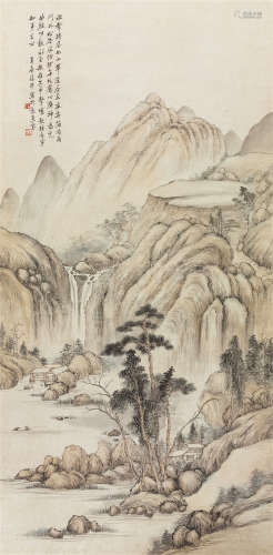楼辛壶（1881～1950） 山水 立轴 设色纸本