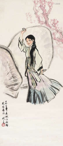 刘旦宅（1931～2011） 珍珠舞姬 立轴 设色纸本