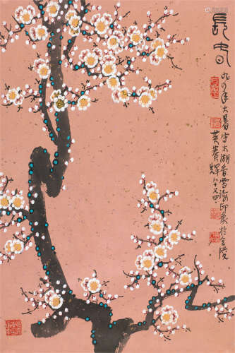 黄养辉（1911～2001） 长春 立轴 设色纸本