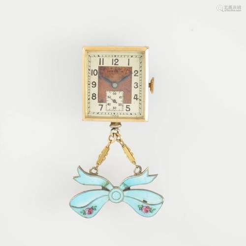 MONARCH pendant watch in sterling silver with enamel