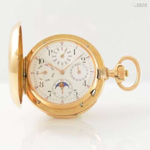 LeCoultre rare, astronomical 18k pink gold pocket watch