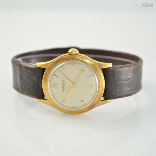 HUGUENIN 18k yellow gold gents wristwatch