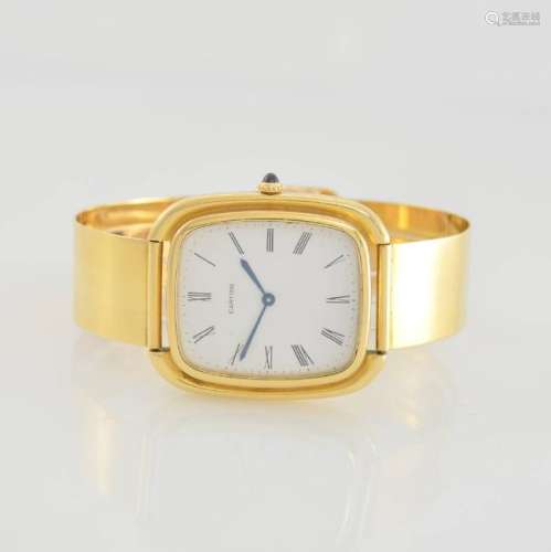 CARTIER Paris fine & rare 18k yellow gold wristwatch