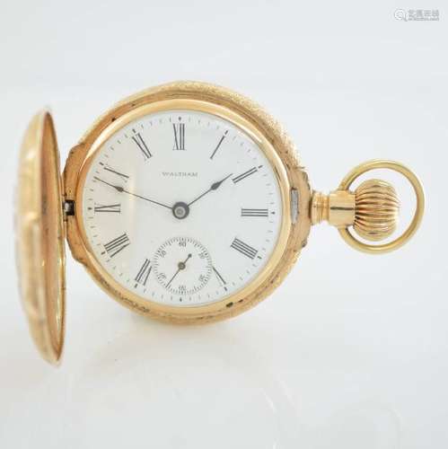 WALTHAM heavy 14k gold quatre-couleurs pocket watch