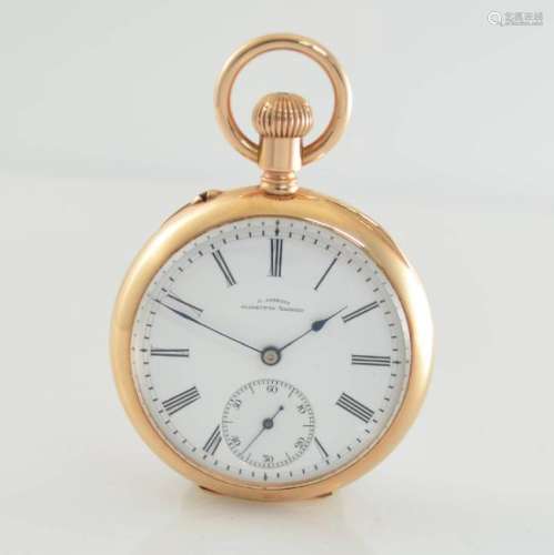 J. ASSMANN GLASHUTTE Saxony 14k pink gold pocket watch