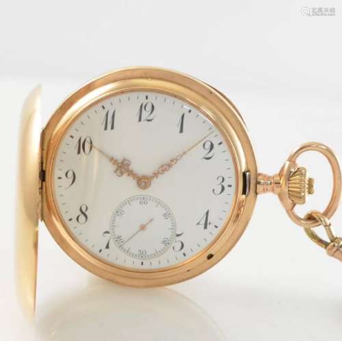 IWC 14k pink gold hunting cased pocket watch