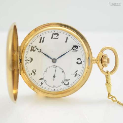 MOERIS 14k yellow gold hunting cased pocket watch