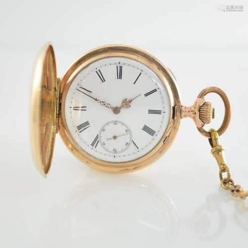 SYSTEM GLASHUTTE 14k pink gold pocket watch