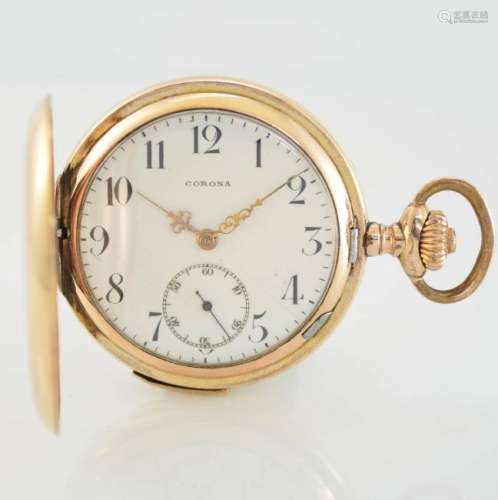 CORONA hunting cased pocket watch with repetition
