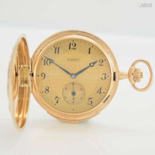 A. MARX & CO 14k pink gold hunting cased pocket watch