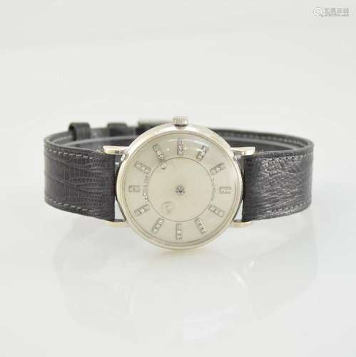 LeColutre Mysterieuse 14k white gold gents wristwatch