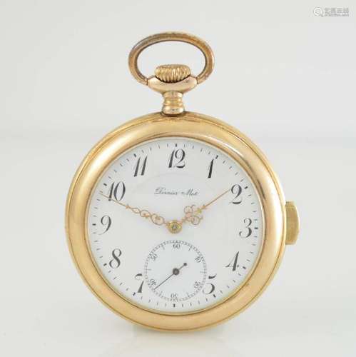 DERNIER MOT gilt pocket watch with 1/4-repetition