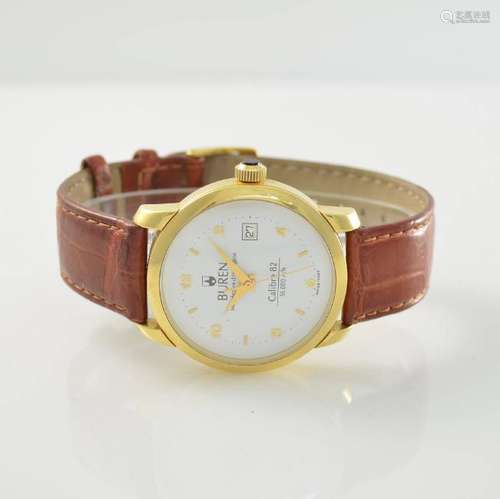 BUREN Calibre 82 rare 18k yellow gold wristwatch