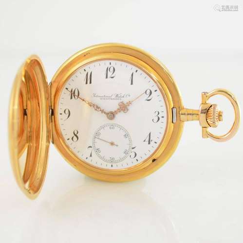 IWC 14k pink gold hunting cased pocket watch calibre 53