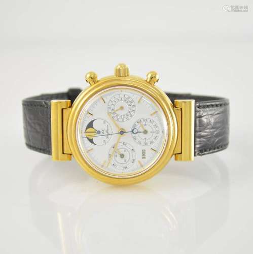 IWC astronomical 18k yellow gold gents wristwatch