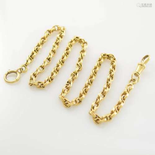 Set of 2 18k gold pocket watch chains