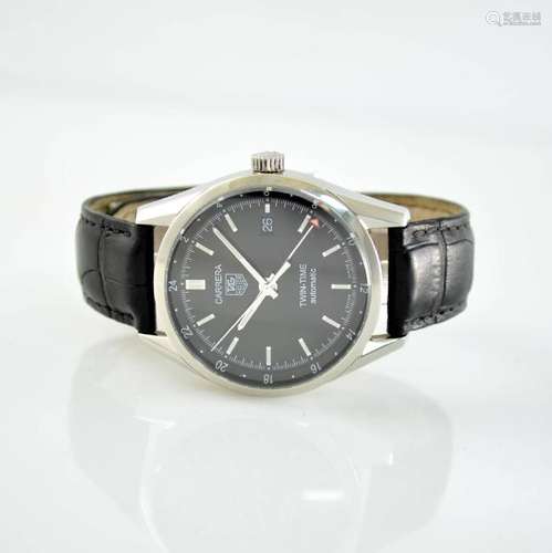 TAG HEUER gents wristwatch Carrera Twin-Time Calibre 7