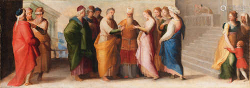 The Marriage of the Virgin Follower of Domenico Beccafumi(Montaperti near Siena circa 1486-1551 Siena)